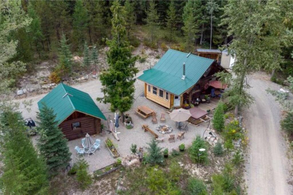 Villa Authentic Lofted Log Cabin With Hot Tub Kelowna Exterior foto